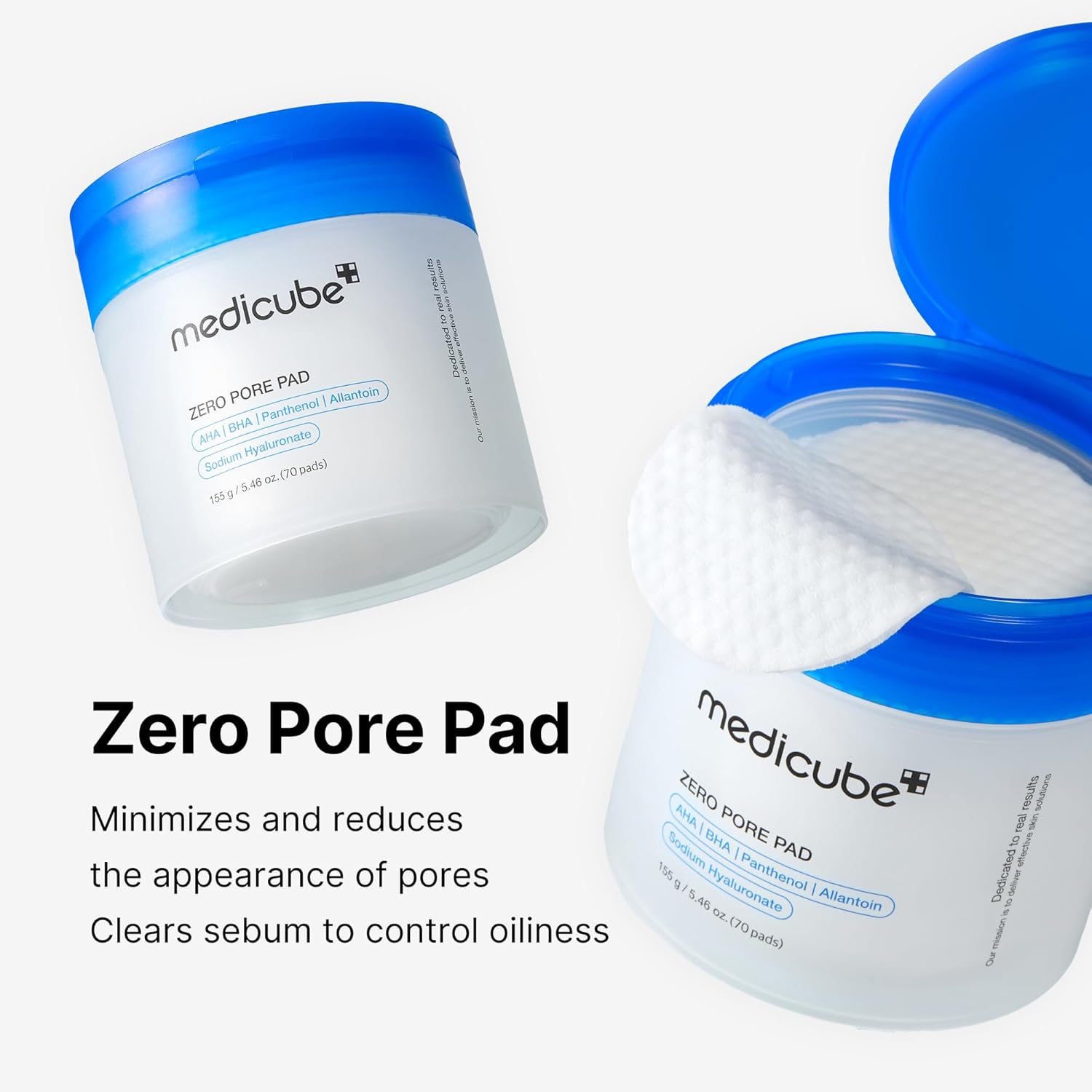 Medicube Dual-Textured Zero Pore Pads 2.0 | Gentle Daily Exfoliating Toner Wipes
