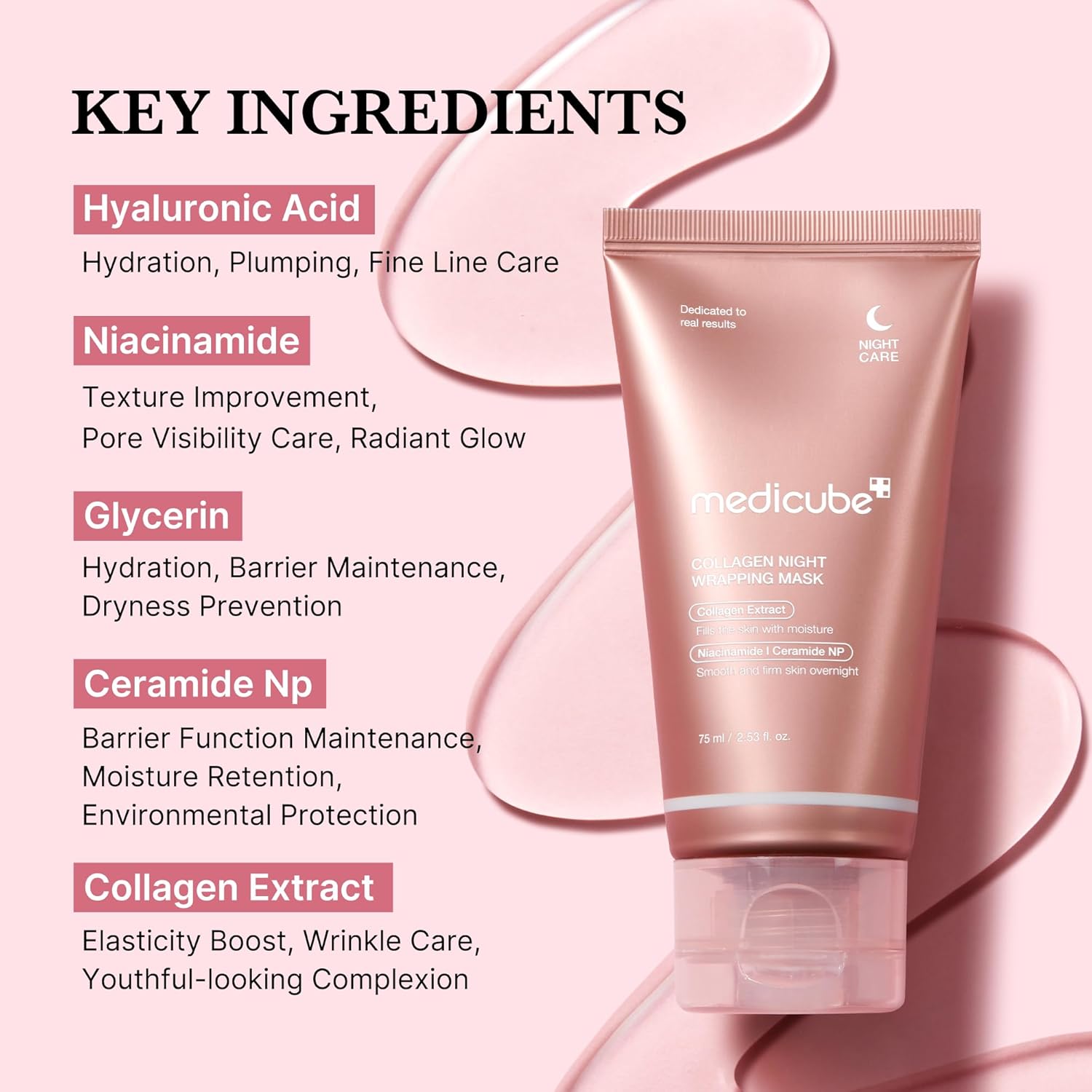 Medicube Collagen Night Wrapping Mask 75ml | Korean Peeling & Firming Sleep Mask
