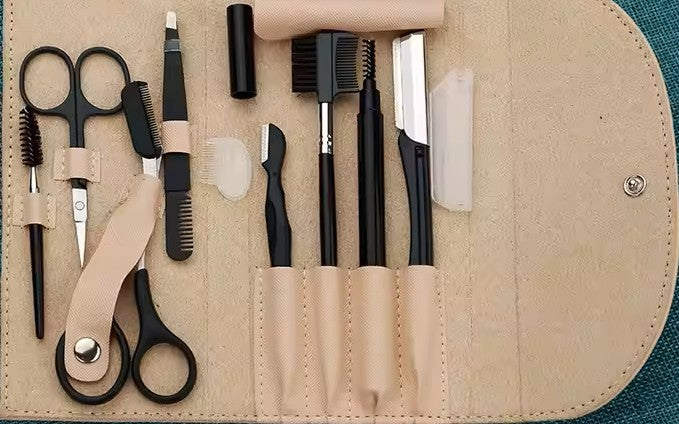 Eyebrow Kit &amp; Face Exfoliating Dermaplaning Tools Multipurpose Beauty Set Womens