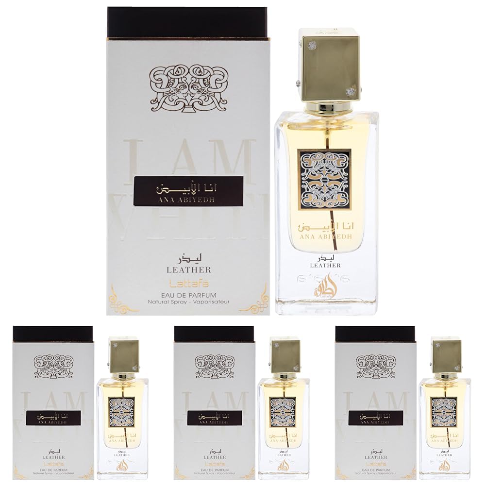 Lattafa Ana Abiyedh Leather 2.0 oz EDP | Unisex Arabic Scent | Long-Lasting Fragrance