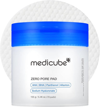 Medicube Dual-Textured Zero Pore Pads 2.0 | Gentle Daily Exfoliating Toner Wipes