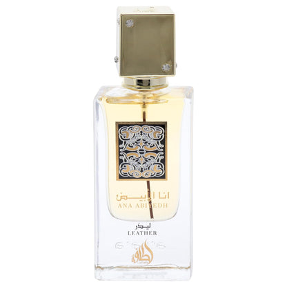 Lattafa Ana Abiyedh Leather 2.0 oz EDP | Unisex Arabic Scent | Long-Lasting Fragrance