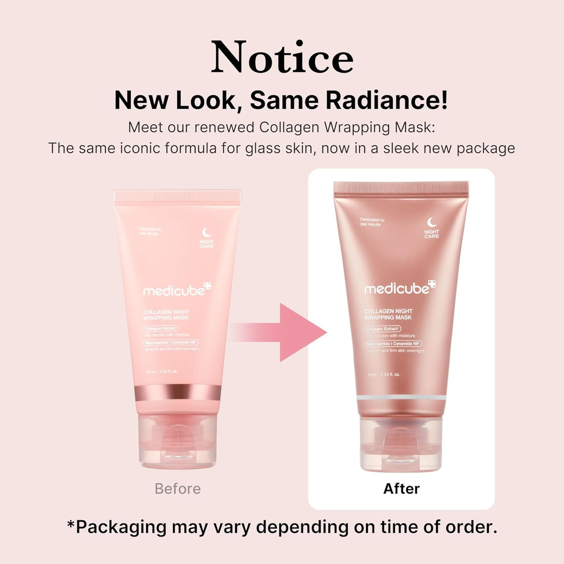 Medicube Collagen Night Wrapping Mask 75ml | Korean Peeling &amp; Firming Sleep Mask