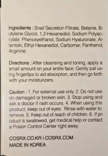 COSRX Advanced Snail 96 Mucin Power Essence – Hydrating &amp; Repairing Korean Skincare Serum