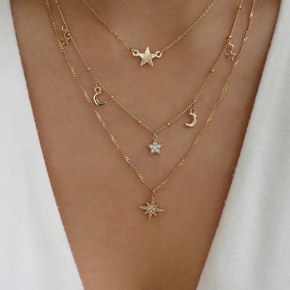 Multilayer Trend Elegant Jewelry Long Snake Chain Crystal